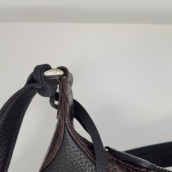 Vintage Brighton Pebble Leather Handbag Black/Brown - Picture 3 of 15